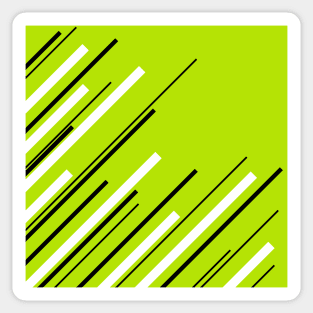 Diagonals - Lime Green Sticker